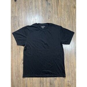 Wool & Prince Mens Size Medium Black SS Crewneck Merino Wool T-Shirt Distressed